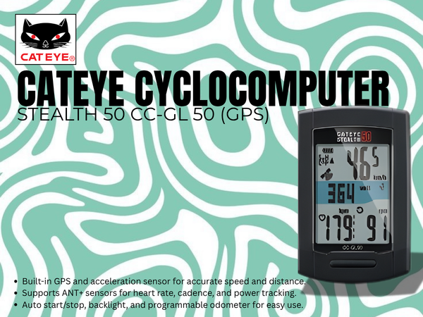 CatEye Cyclocomputer Stealth 50 CC-GL 50 (GPS) - Text Review