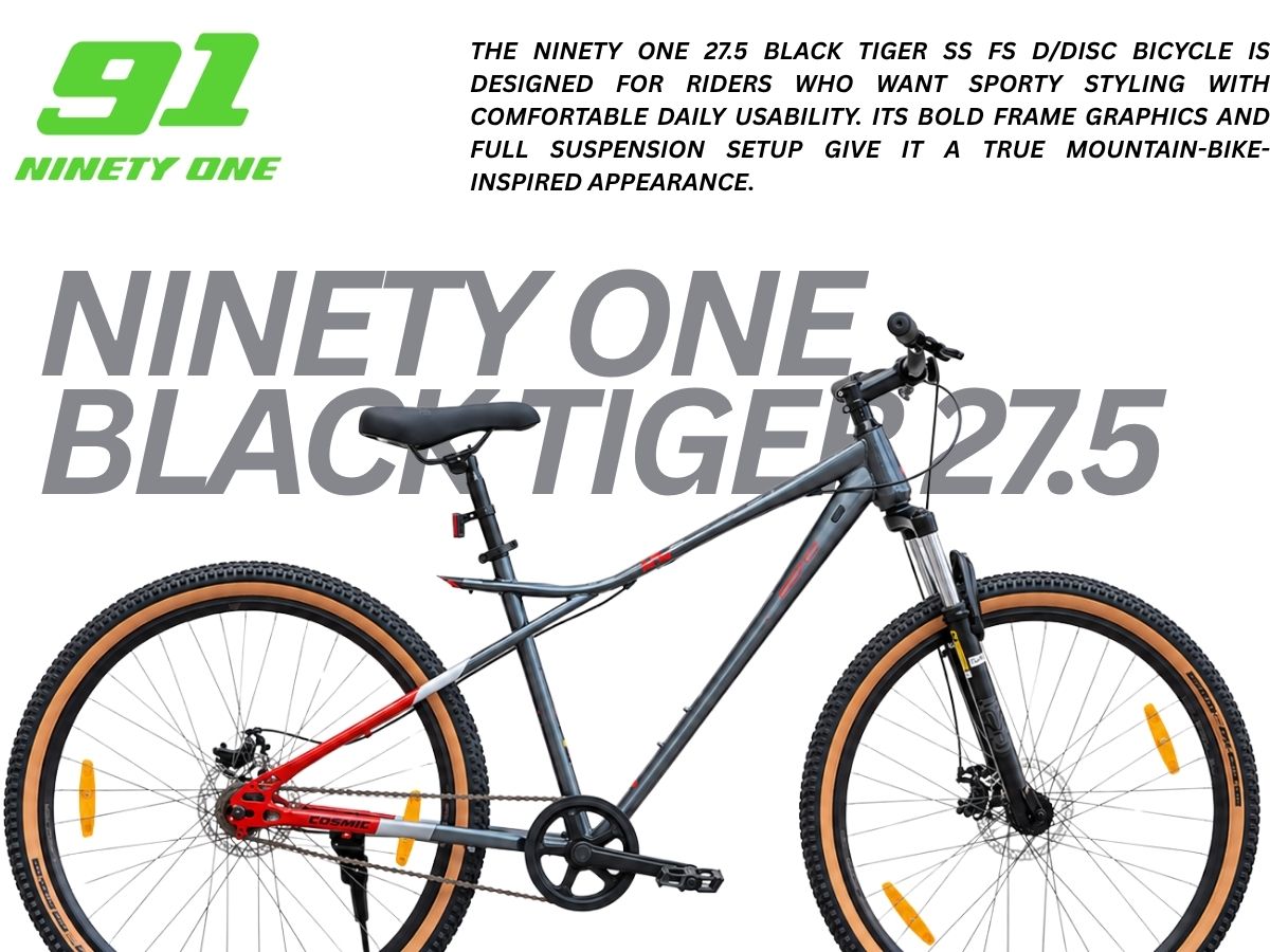 Ninety One 27.5 Black Tiger SS FS D/Disc Bicycle