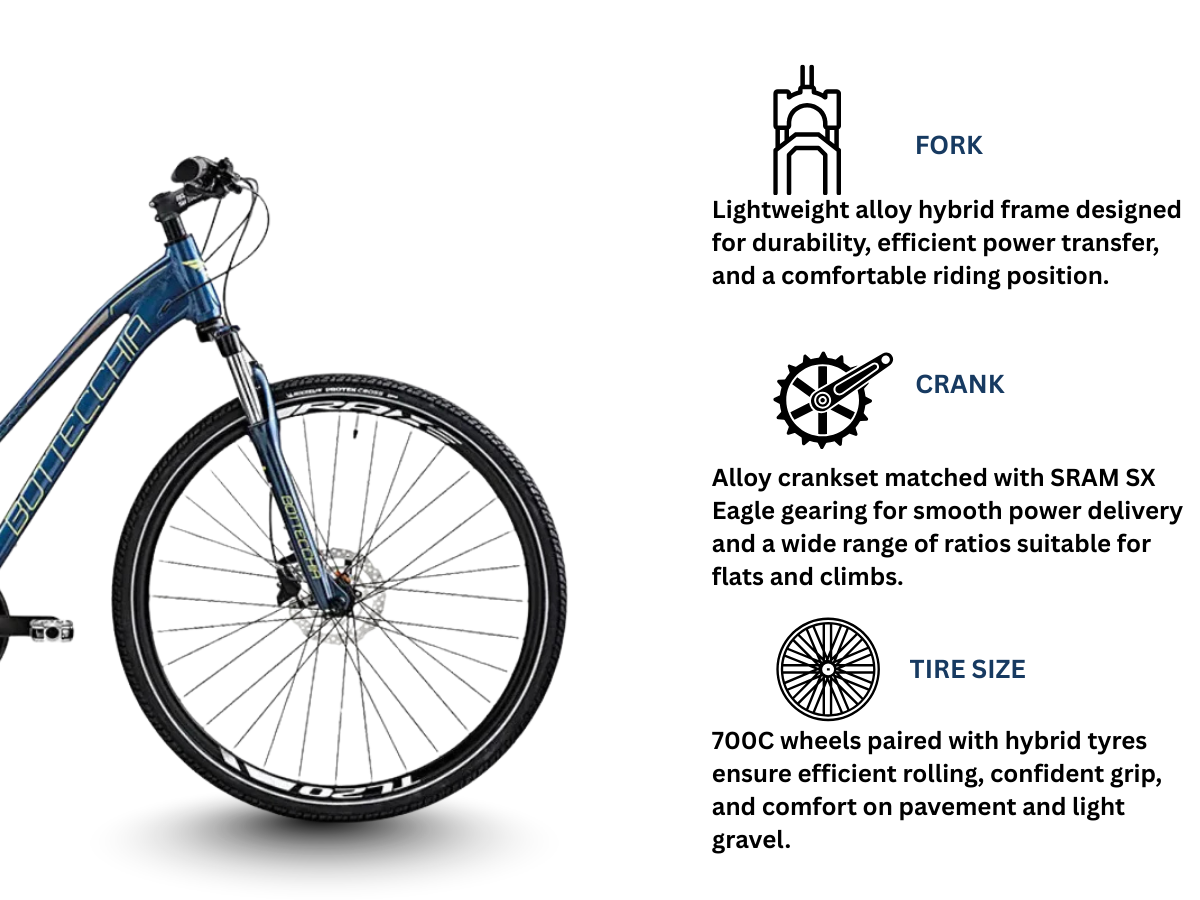 Bottecchia 326 Alloy Hybrid Sram Sx Eagle 12Spd Hydrulic Disc Brake 48Cm