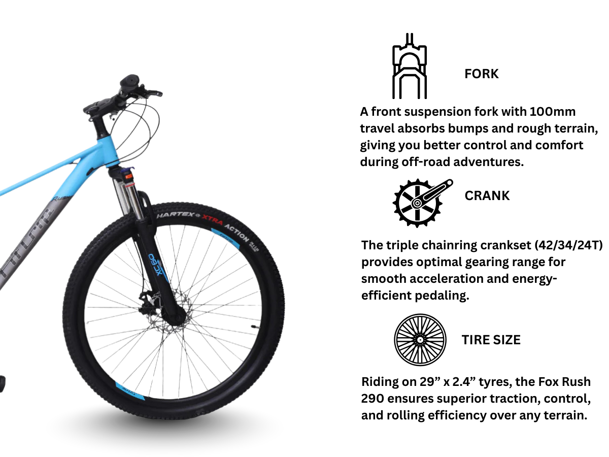 FitTrip 29 Fox Rush 21-Speed Bicycle