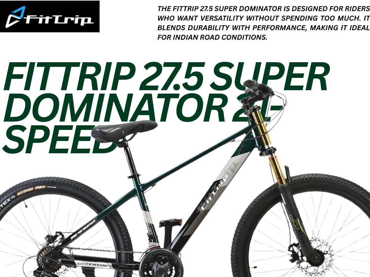 FitTrip 27.5 Super Dominator 21-Speed Bicycle