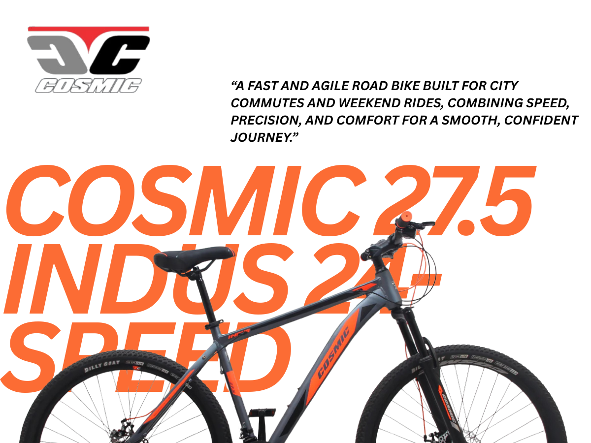 Cosmic 27.5 INDUS 24-Speed Dual Disc Bicycle