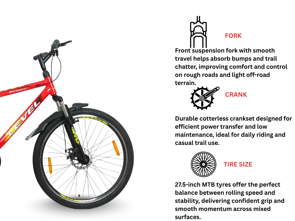 Cosmic 27.5 Level Scoot SS FS Bicycle