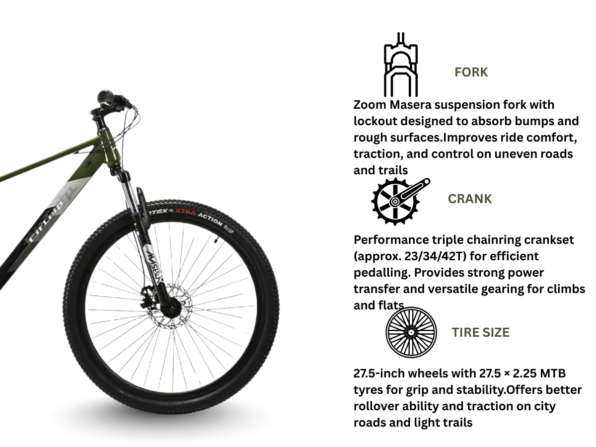 FitTrip 27.5 Dominator 21-Speed Bicycle