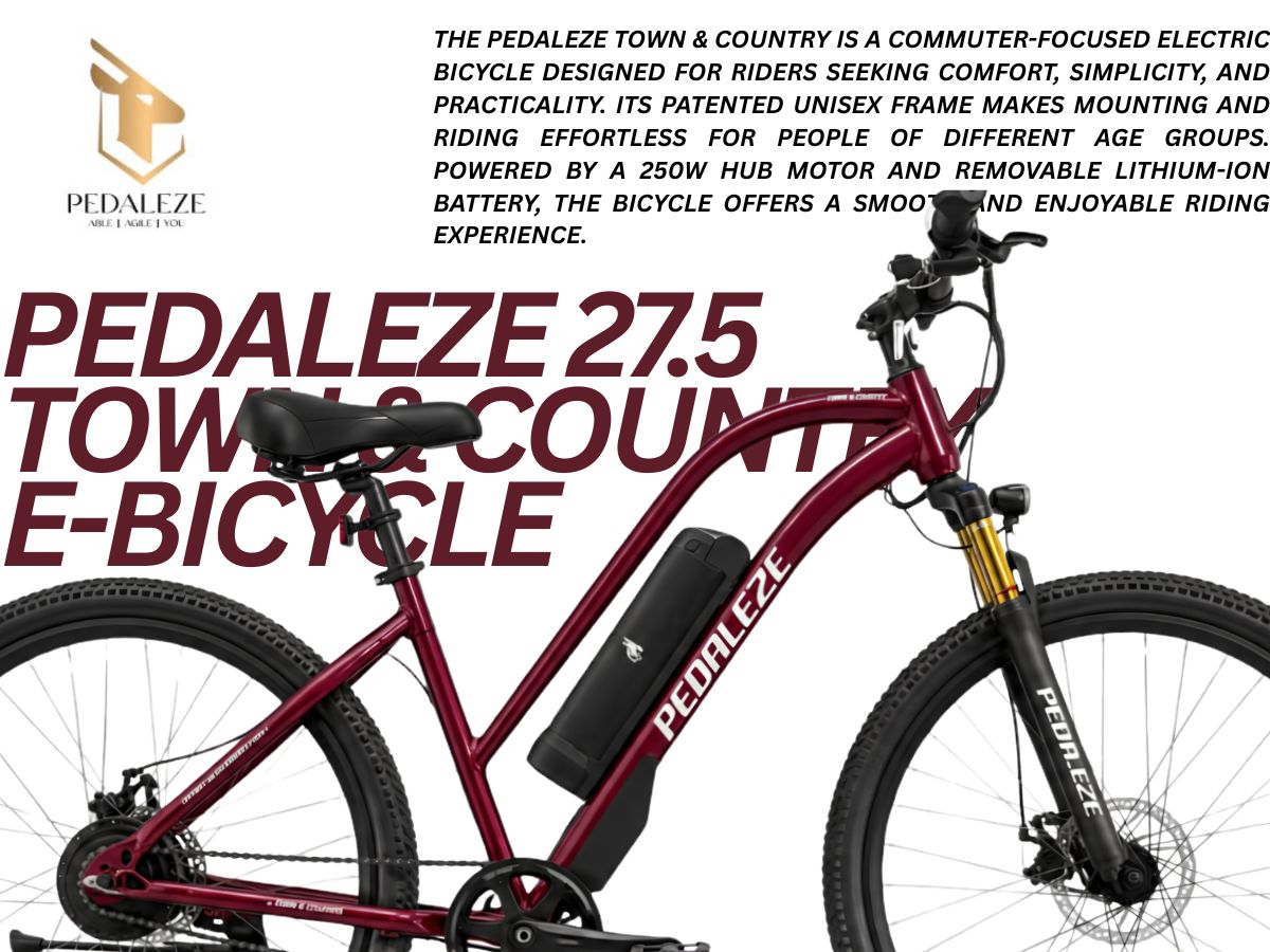 Pedaleze 27.5 Town & Country E-Bicycle