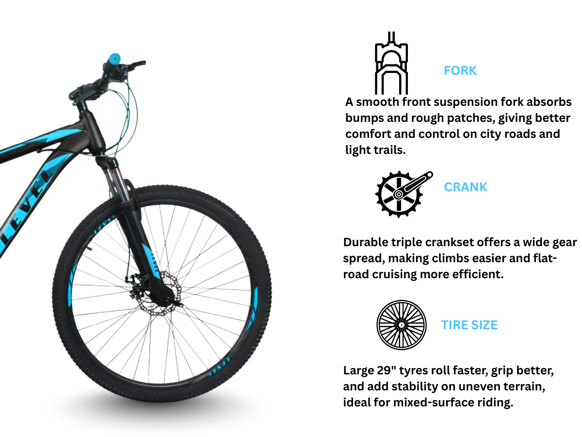 Cosmic 29 Level Mondo 21-Speed Bicycle