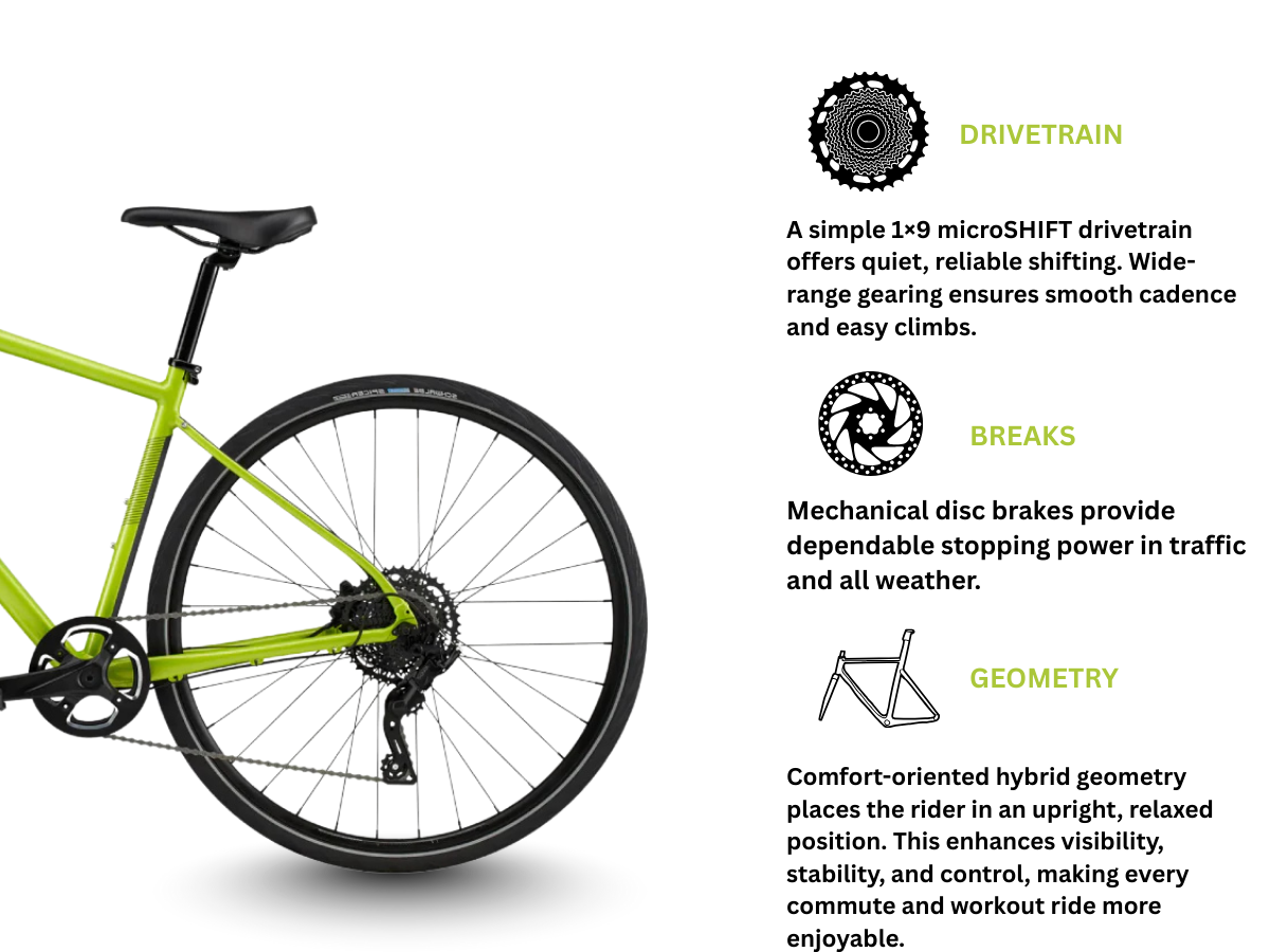 Cannondale Quick Disc 4D, 9S - Green