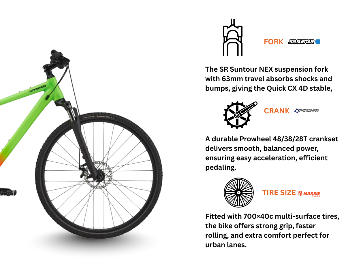 Cannondale Quick CX 4D, 21S (Acid Lime)