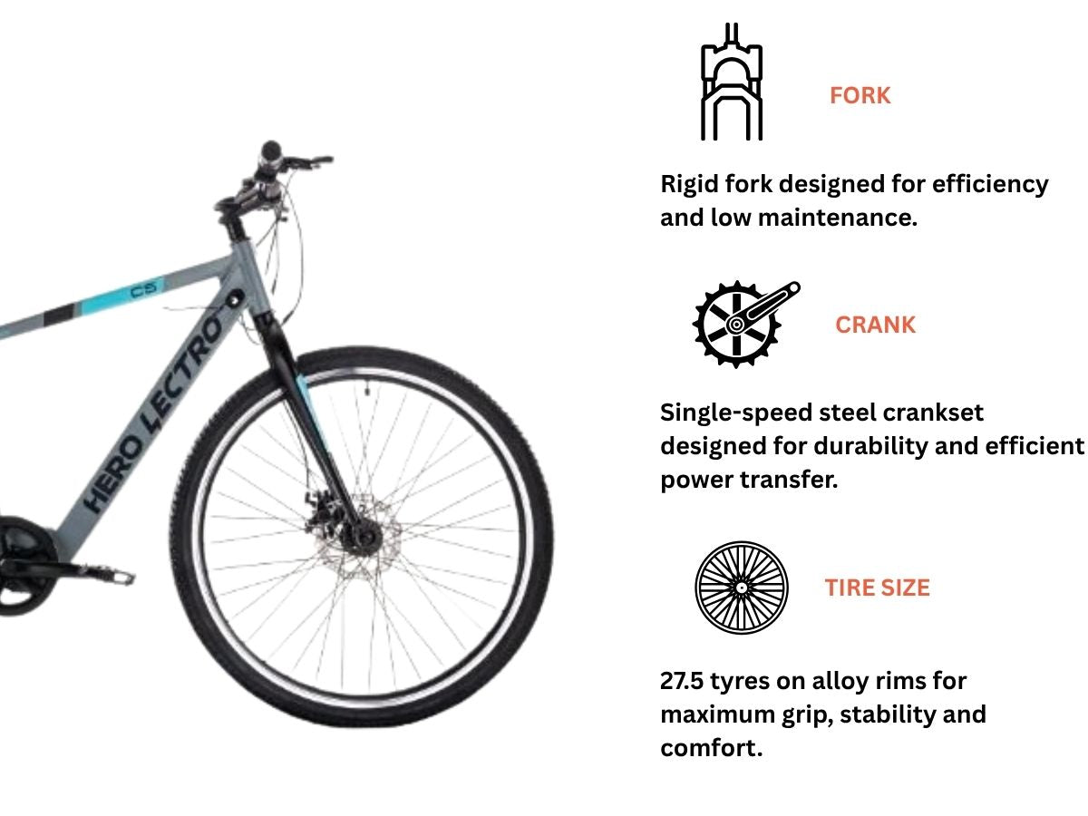 Hero Lectro 27.5 C5 SS E-Bicycle