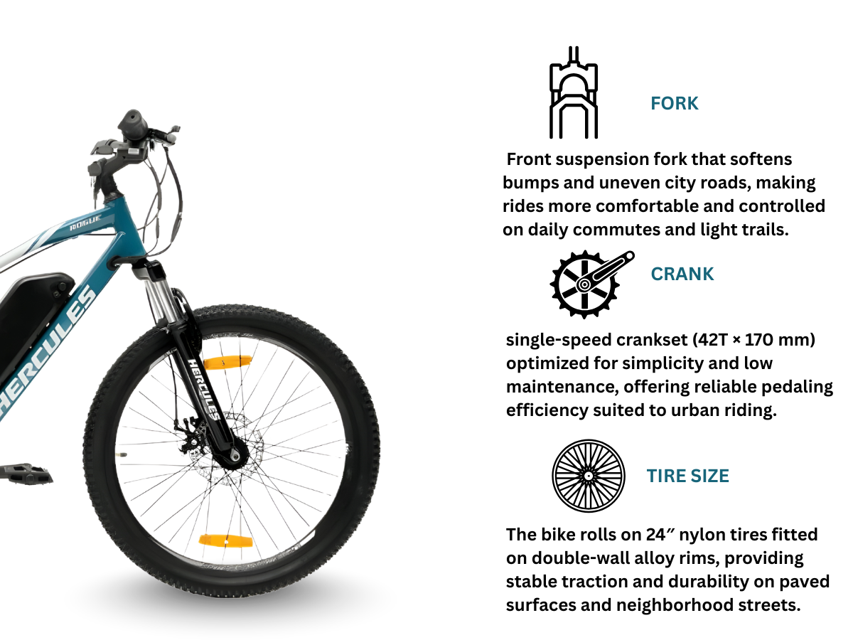 Hercules Rogue Single Speed E-Bicycle