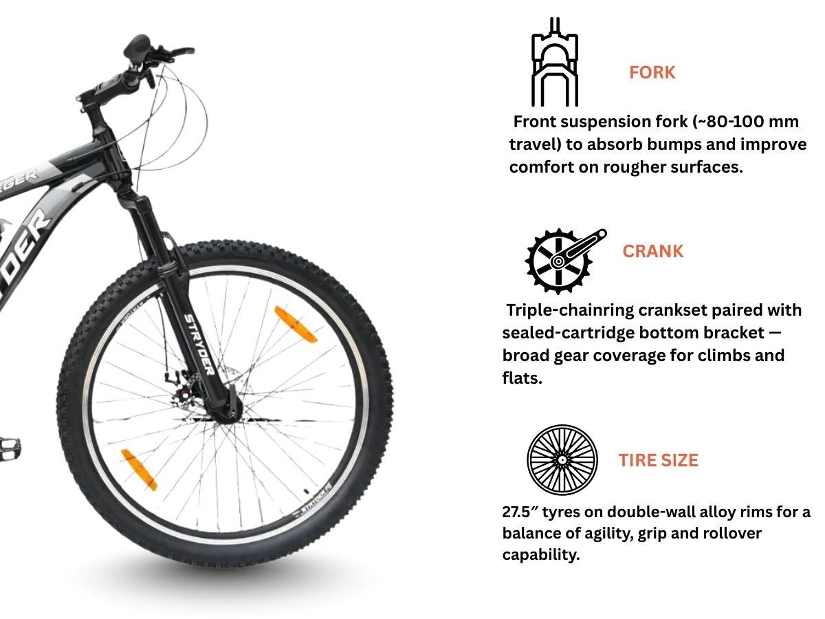 Stryder 27.5 Krueger 21 Speed FS D/Disc Bicycle