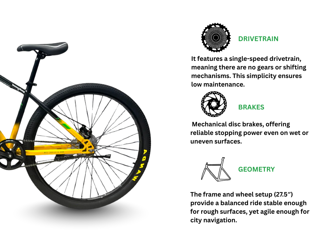 Bikeark 27.5 God Speed FS SS D/Disc Bicycle