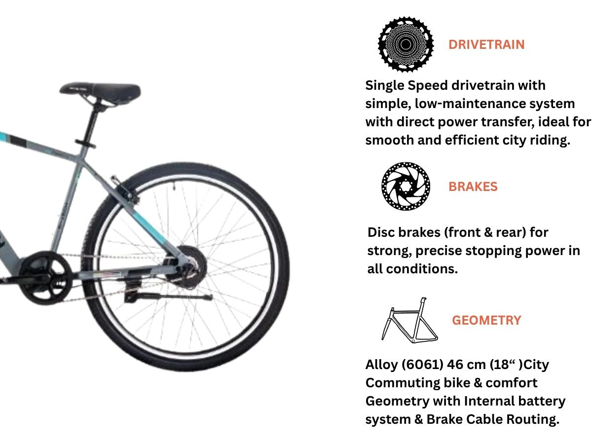 Hero Lectro 27.5 C5 SS E-Bicycle