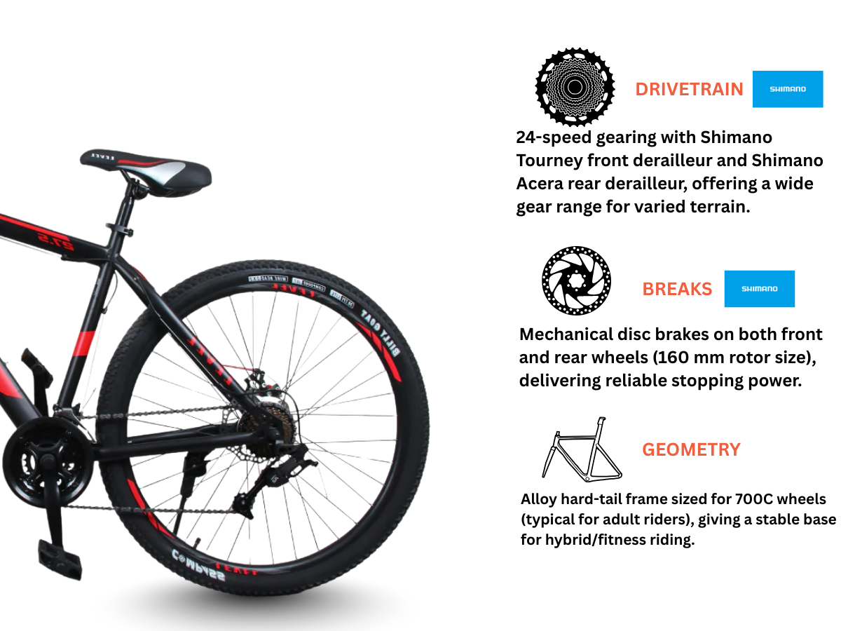 Cosmic 27.5 Level Mondo 21-Speed Bicycle