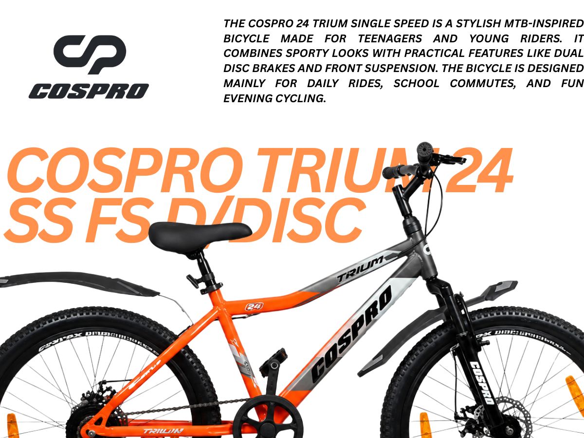 Cospro 24 Trium Single Speed FS D/Disc Bicycle