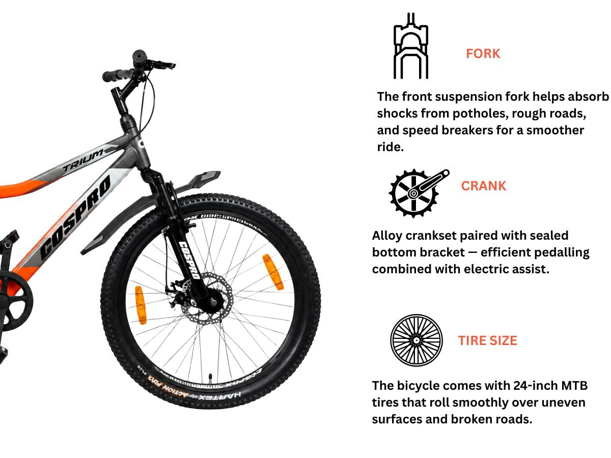 Cospro 24 Trium Single Speed FS D/Disc Bicycle