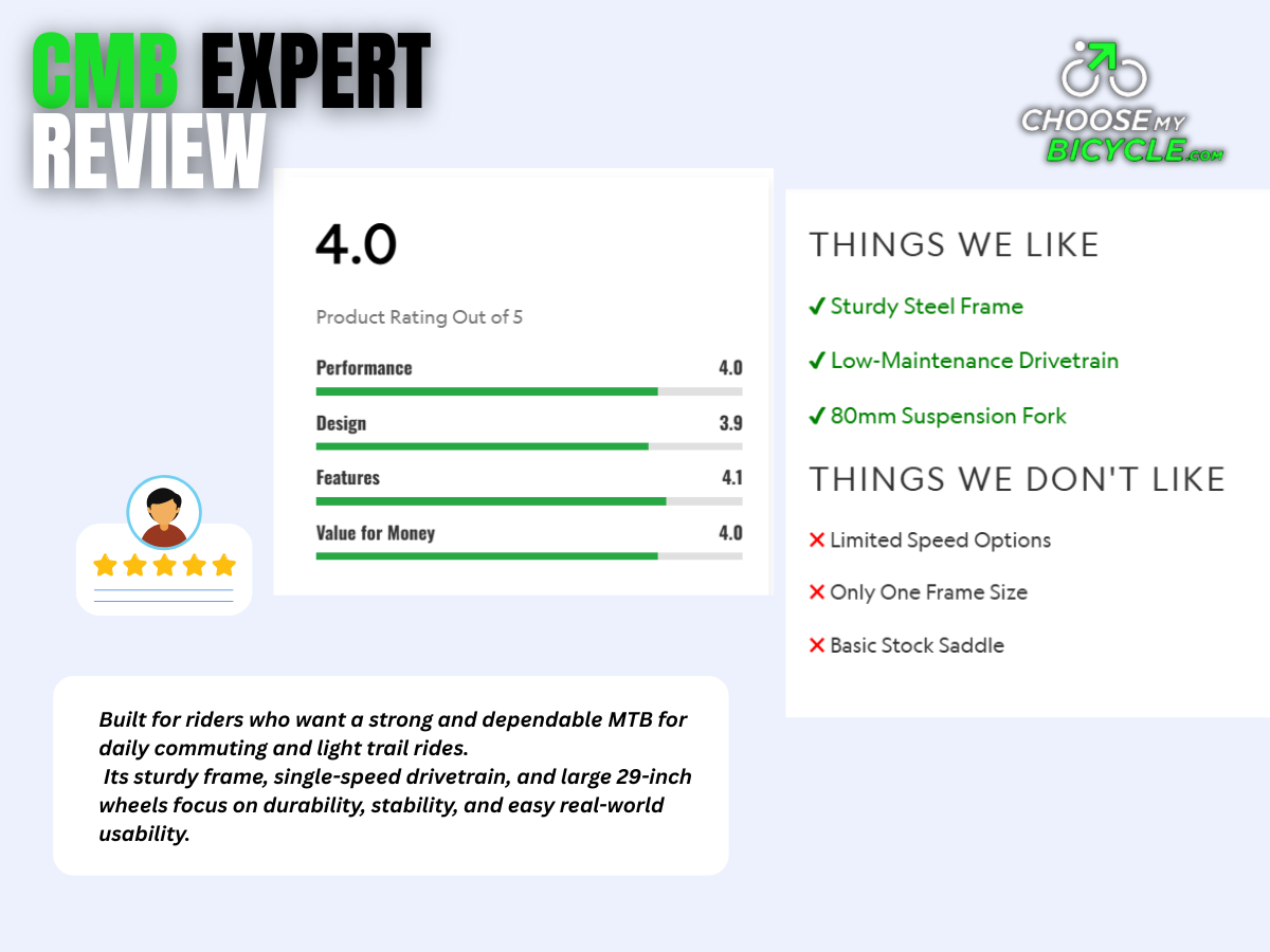 FitTrip 27.5 Dominator Single Speed Bicycle