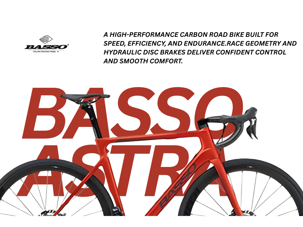 Basso Astra Disc Carbon Shimano Ultegra Samoa Red Hydraulic Disc Brakes 53Cm