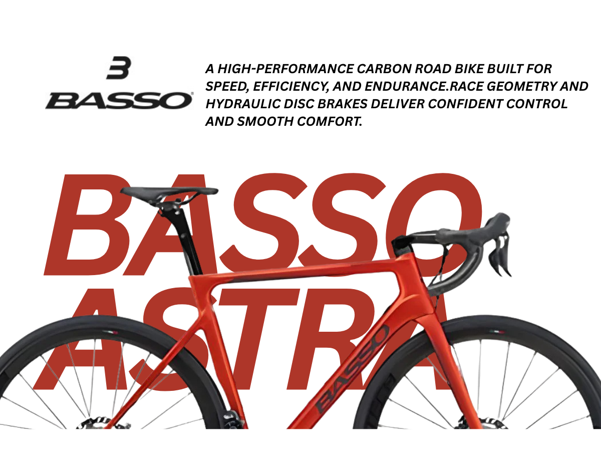 Basso Astra Disc Carbon Shimano Ultegra Samoa Red Hydraulic Disc Brakes 53Cm