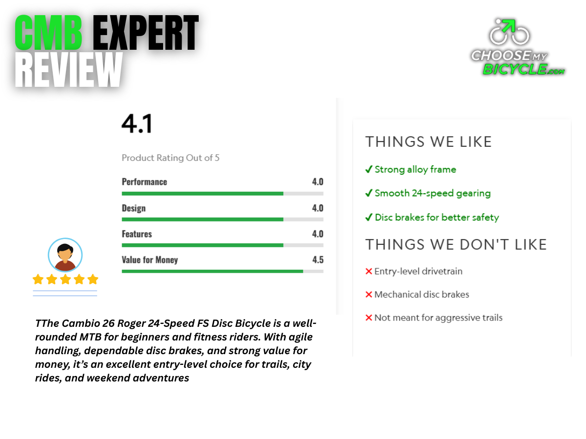 Cambio 26 Roger 24-Speed FS D/Disc Bicycle