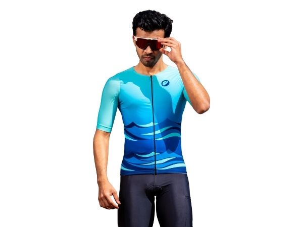 Apace Mens Triathlon Jersey - Aqua