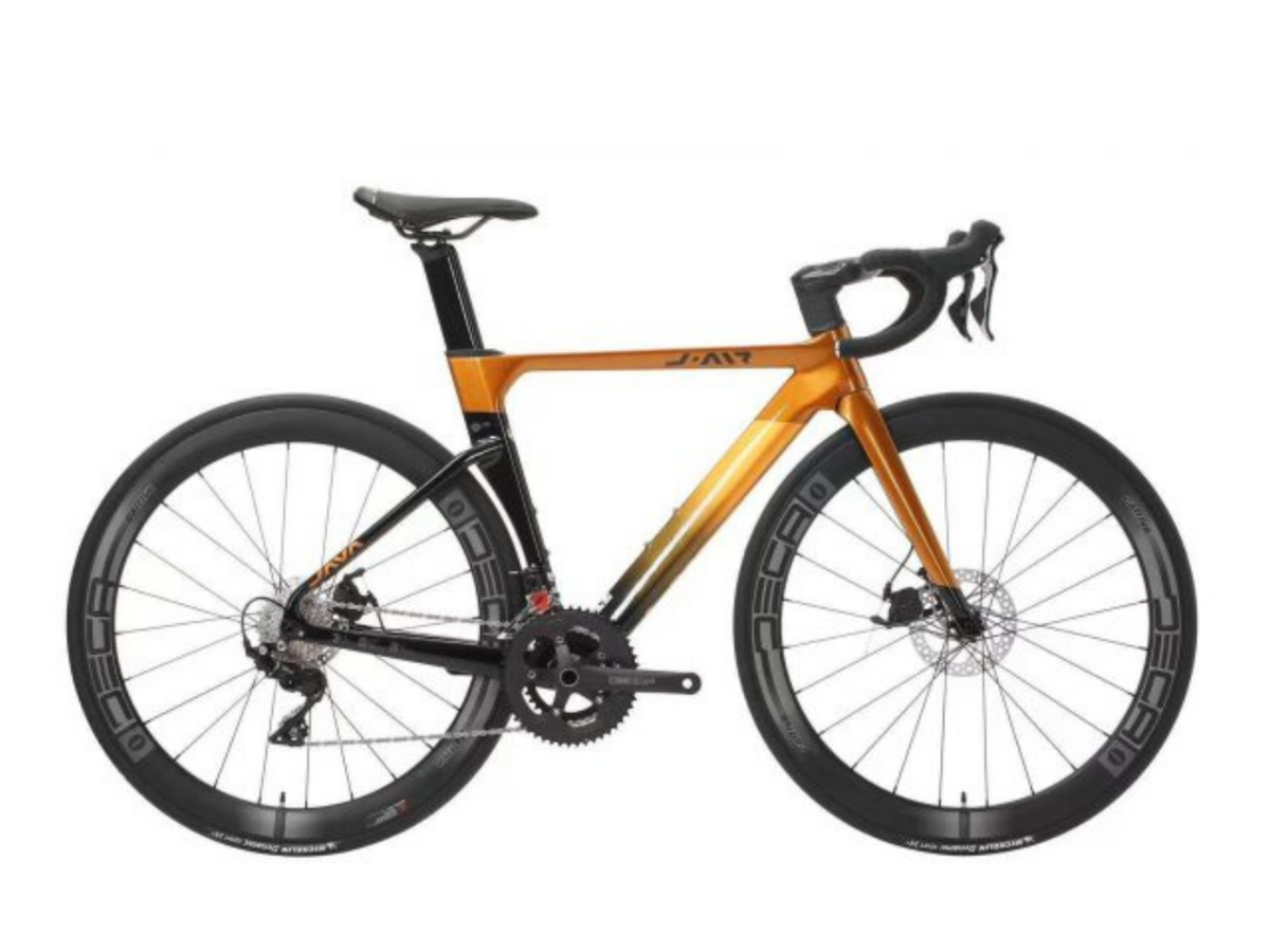Java J-Air Fuoco Integrated Carbon Handlebar - Carbon Wheels - TRP Spyre Mechanical Disc Brakes