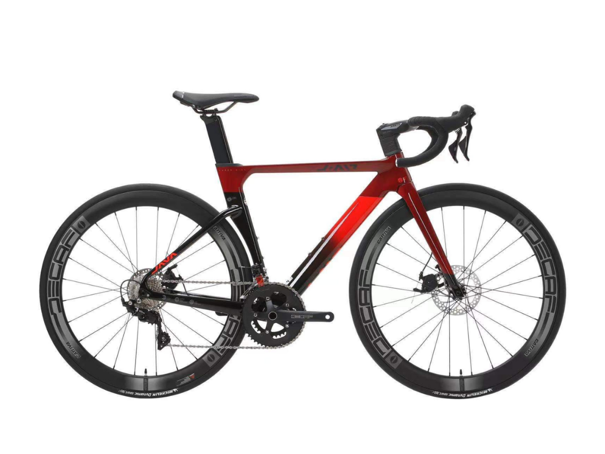 Java J-Air Fuoco Integrated Carbon Handlebar - Carbon Wheels - TRP Spyre Mechanical Disc Brakes