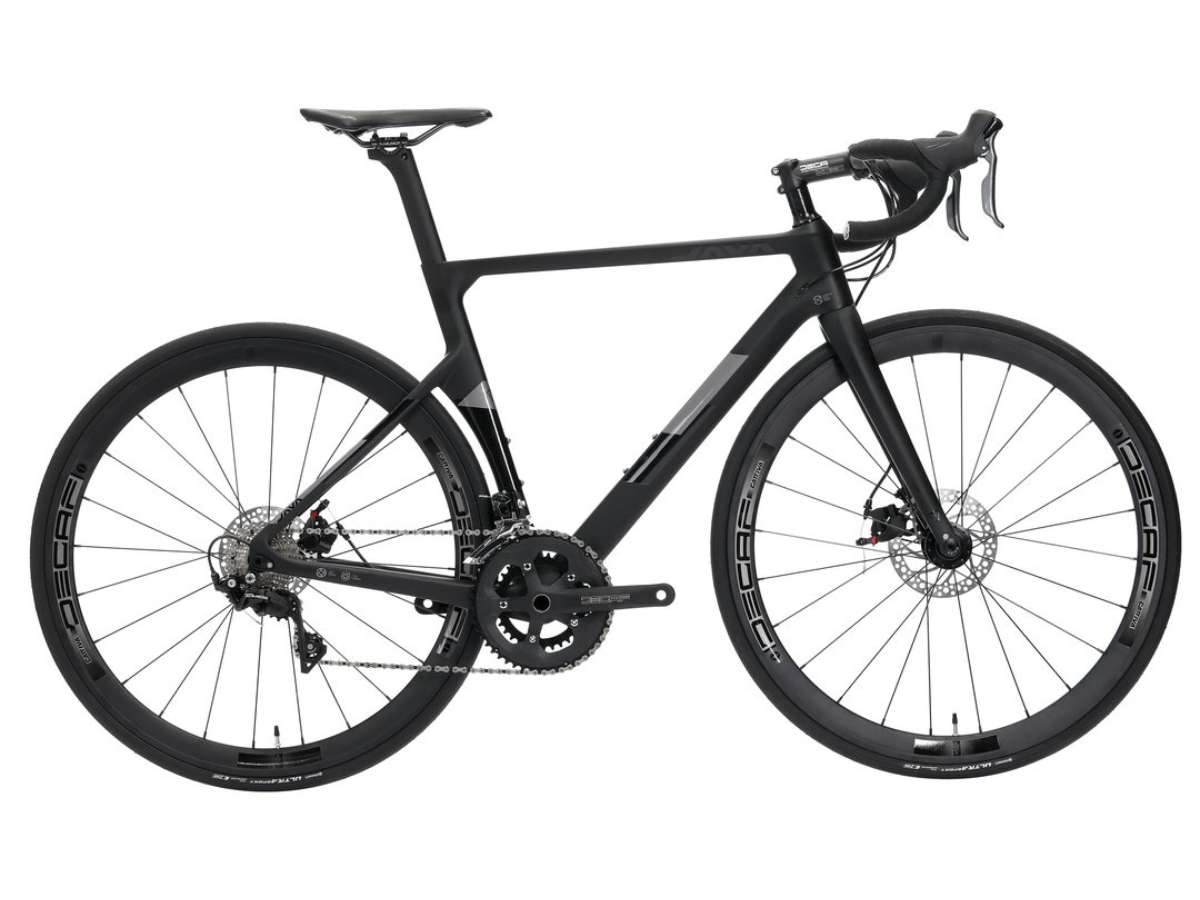 Java Vesuvio Integrated Carbon Handlebar - TRP Spyre Mechanical Disc Brakes - Alloy Disc Wheels