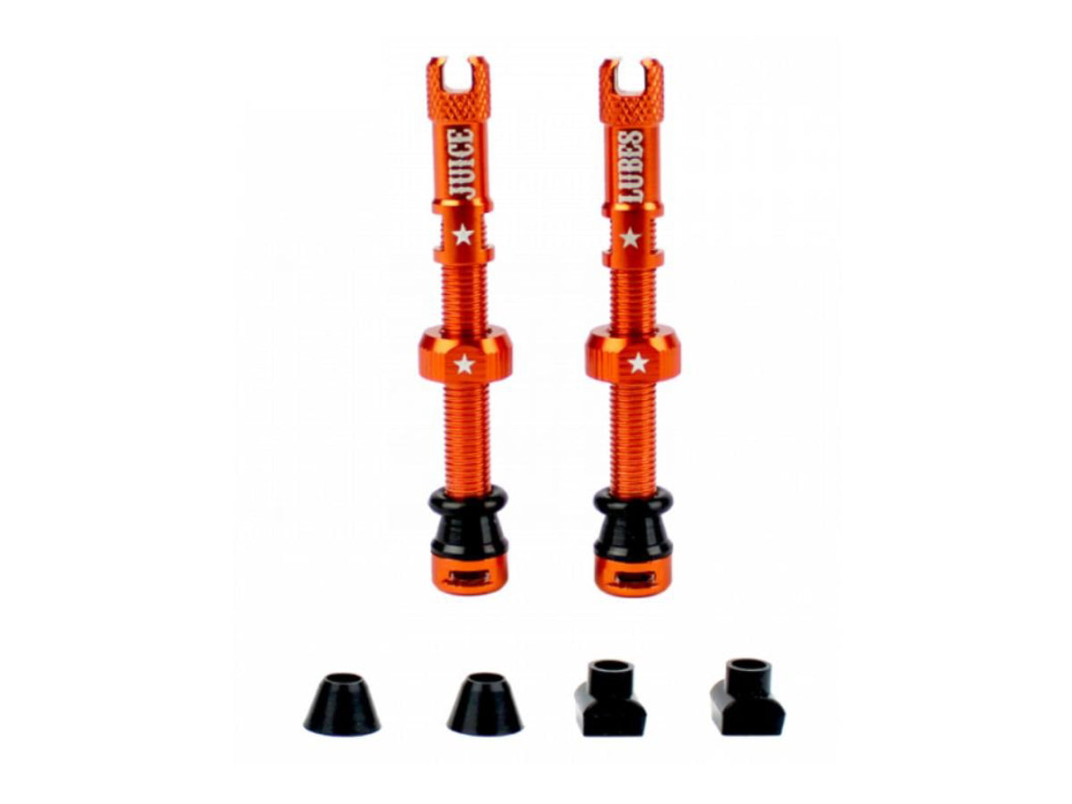 Juice Lubes Tubeless Valves - Orange (65mm)