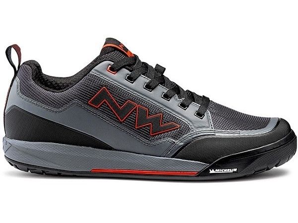 Northwave Clan Flat Shoes - Anthracite/Red