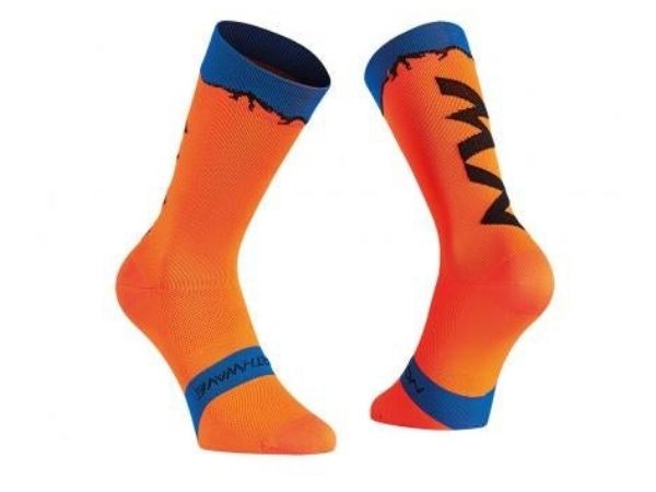 Northwave Clan Socks - Orange/Blue