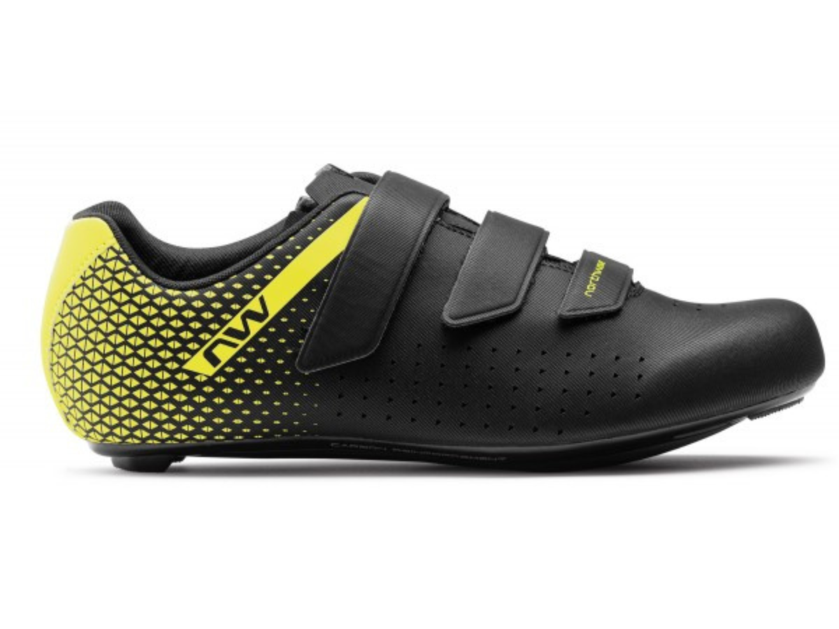Northwave Core 2 Shoes - Black/Yellow Fluo