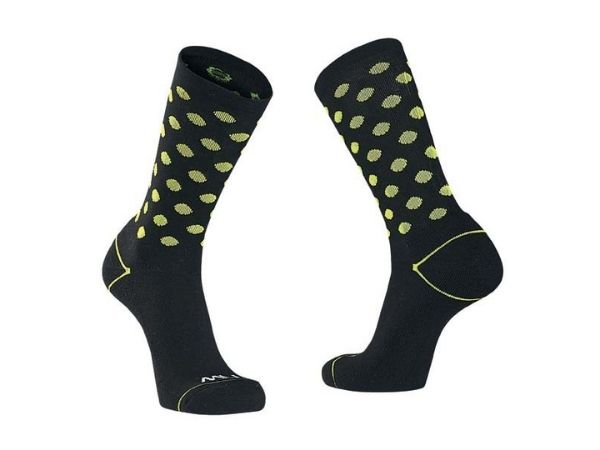 Northwave Core Socks - Black/Yellow Fluo
