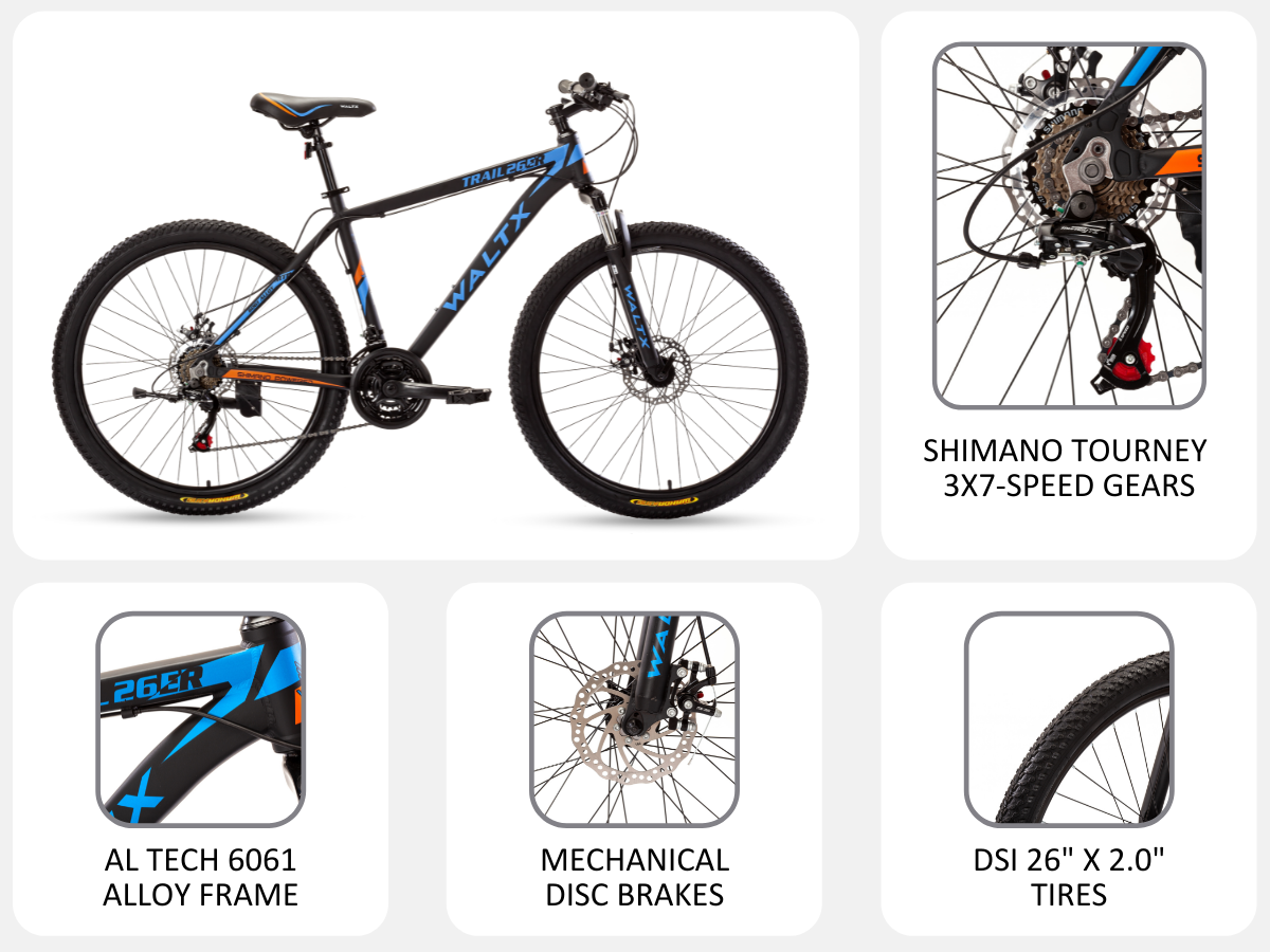 WaltX Trail 26 A - Black - Blue