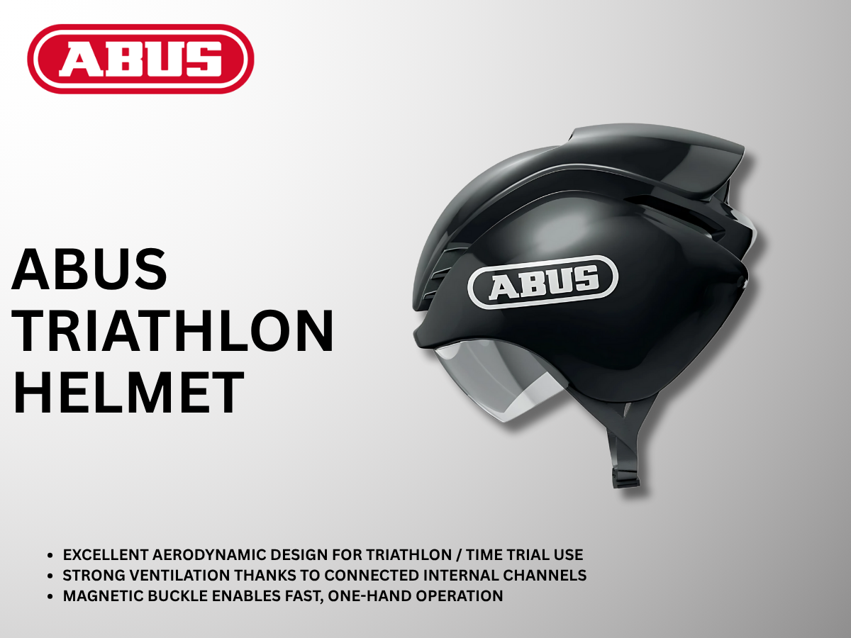 Abus Gamechanger Triathlon Helmet - Shiny Black Text Review
