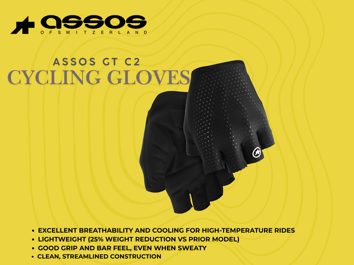 Assos GT C2 Cycling Gloves - Black Series Text Review