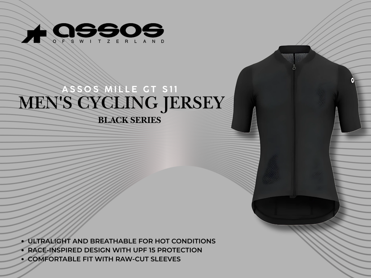 Assos Mille GT S11 Men's Cycling Jersey - Black Series Text Review