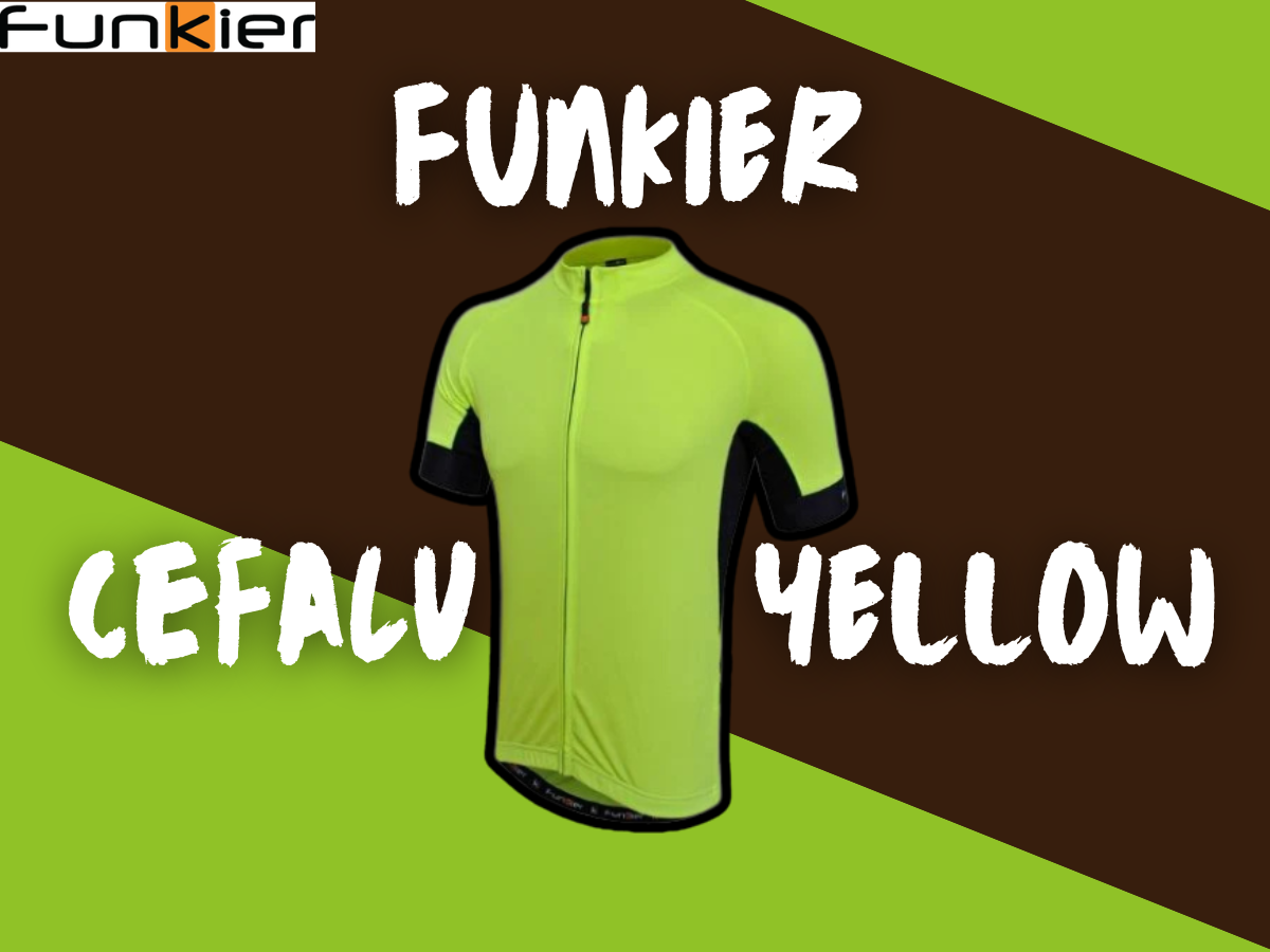 Funkier Cefalu Active Short Sleeve Jersey - Yellow Text Review