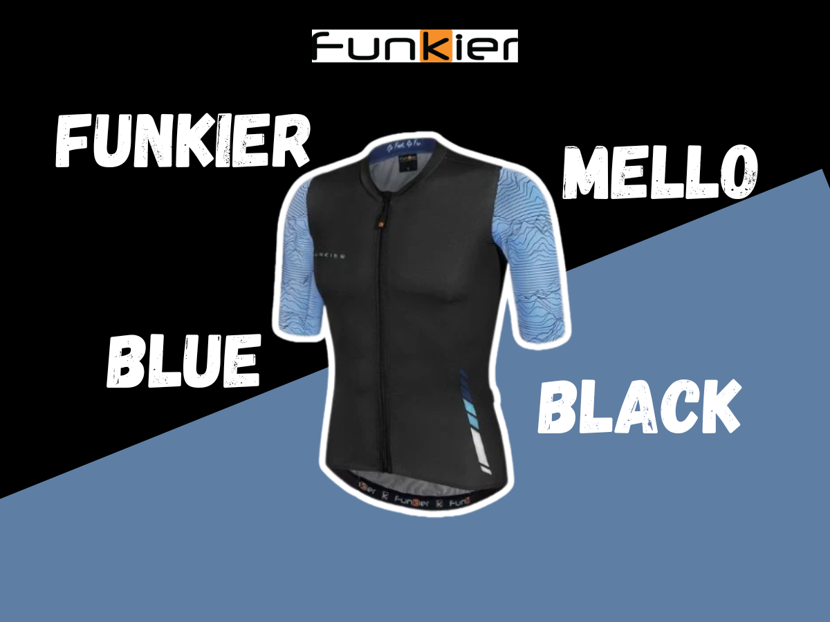 Funkier Mello Elite Short Sleeve Jersey - Blue & Black Text Review