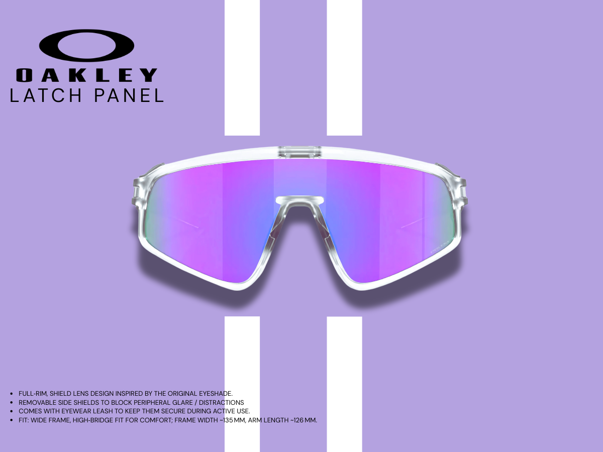 Oakley Latch Panel Matte Clear / Prizm Violet - Text Review