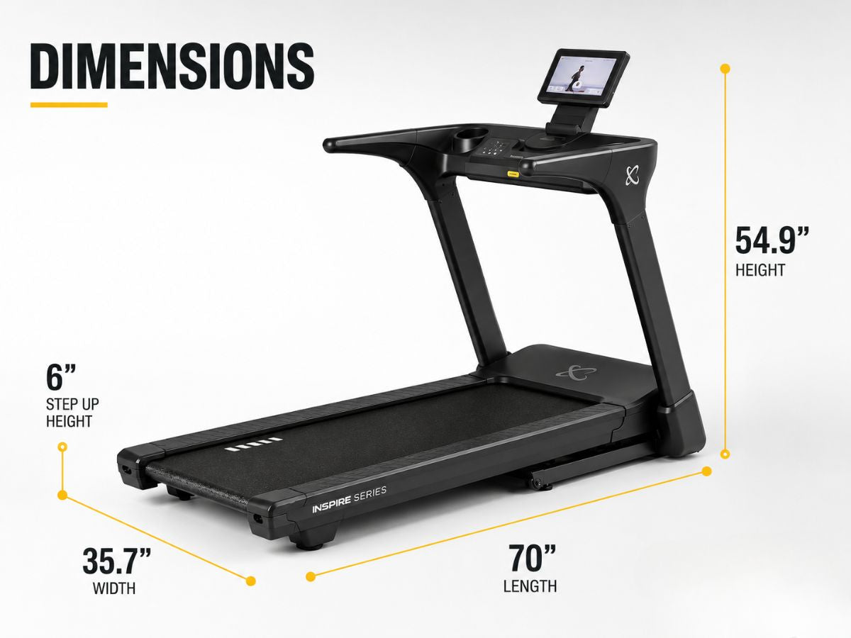Inspire Series T4s Treadmill with 10 inch Touchscreen - 220V