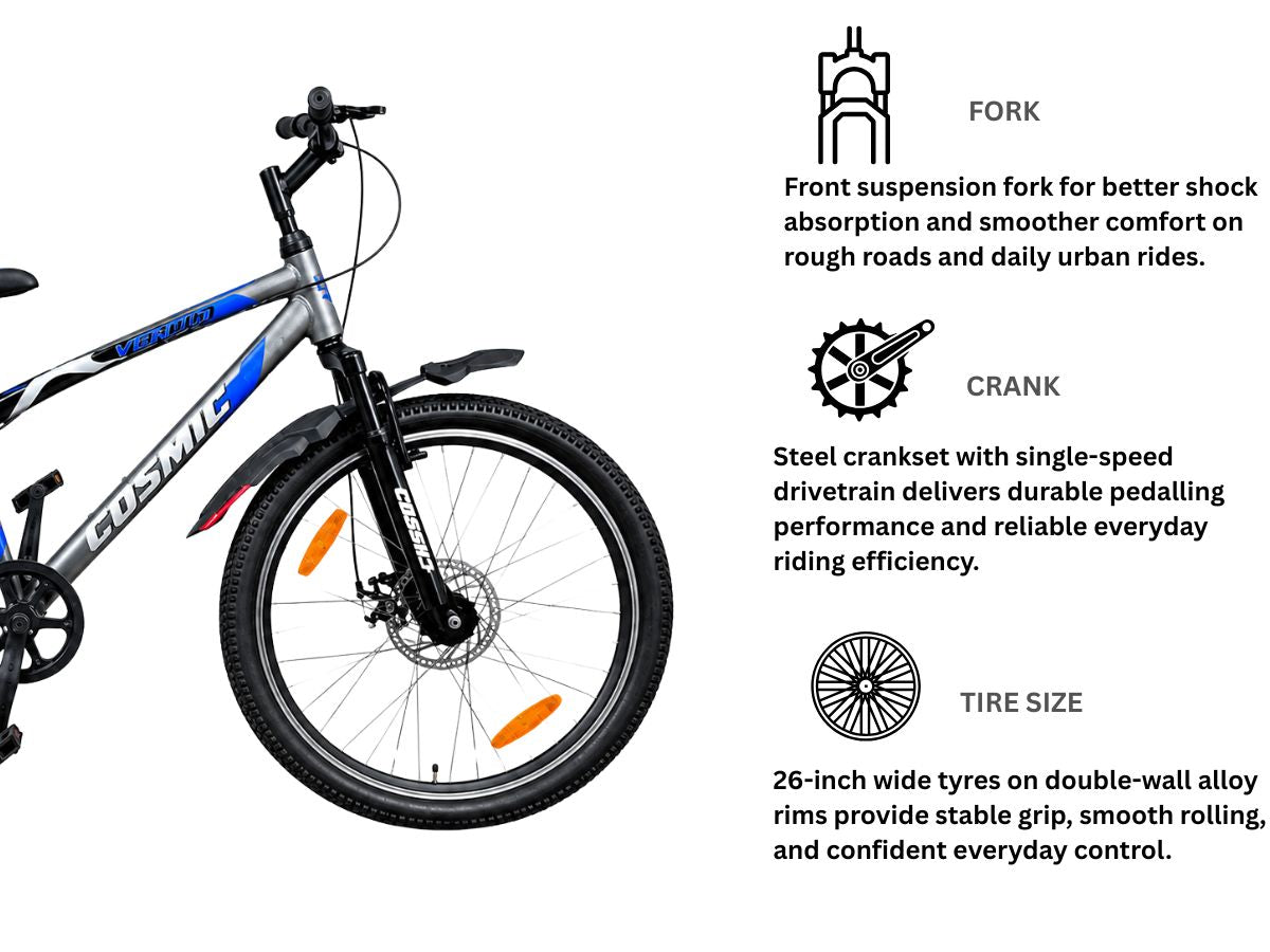 Cosmic 26 Tigo Single Speed FS D/Disc Bicycle