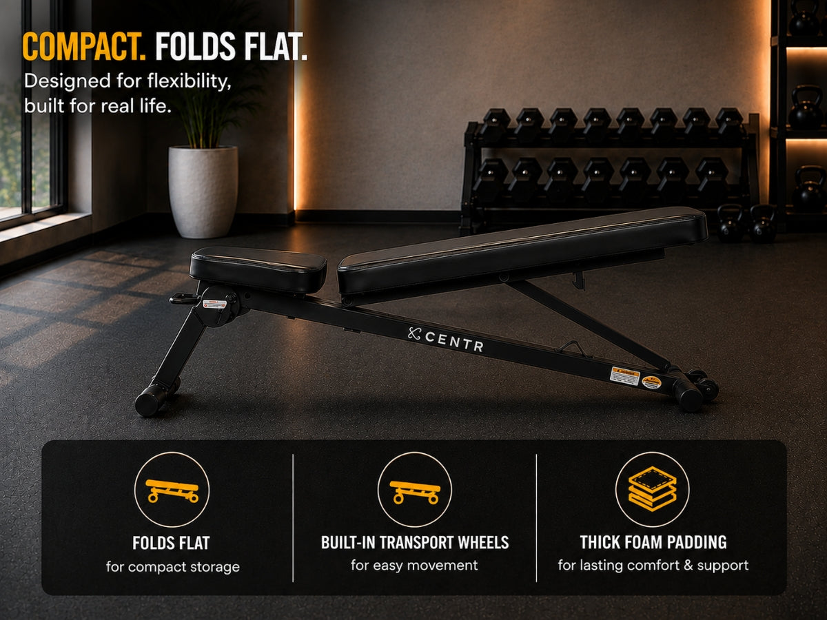 Centr X Hyrox Flat Folding Weight Bench