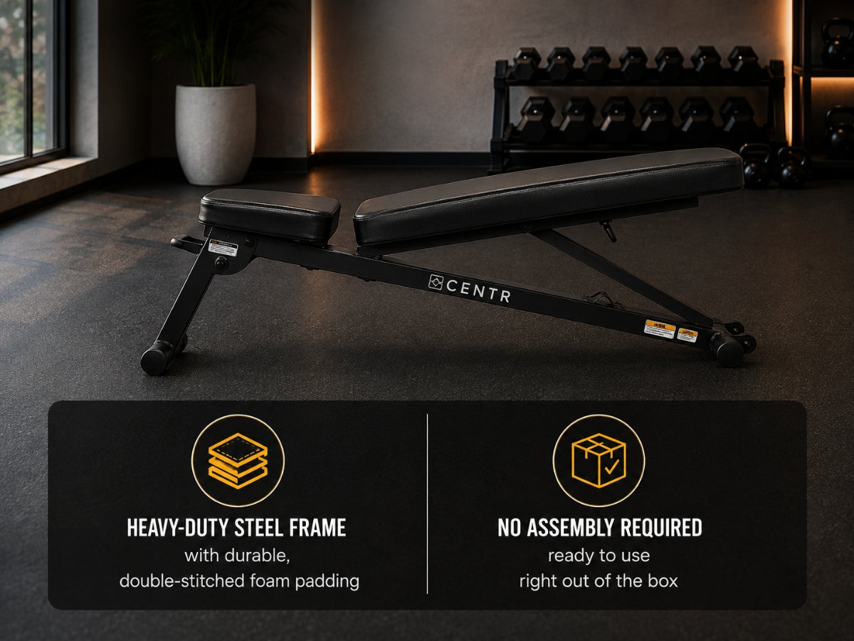 Centr X Hyrox Flat Folding Weight Bench