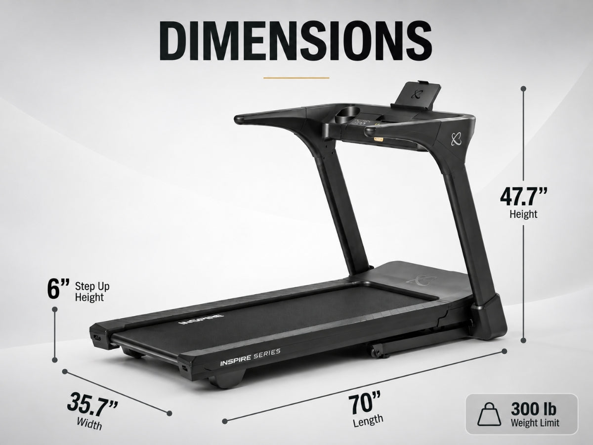 Inspire Series T4 Treadmill with LED Console - 220V