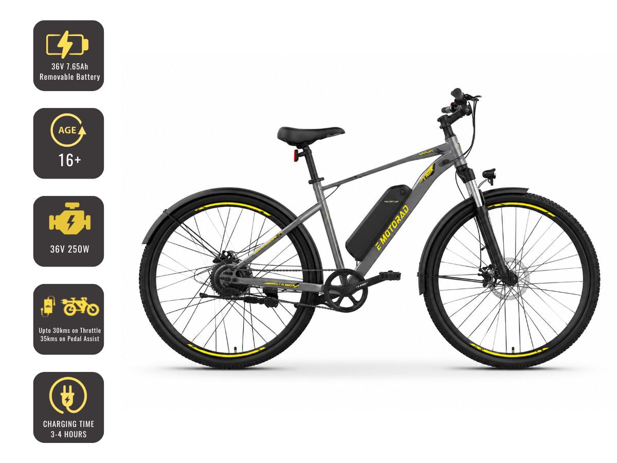 EMotorad 27.5 X1 E-Bicycle With Front Light And Mudguard