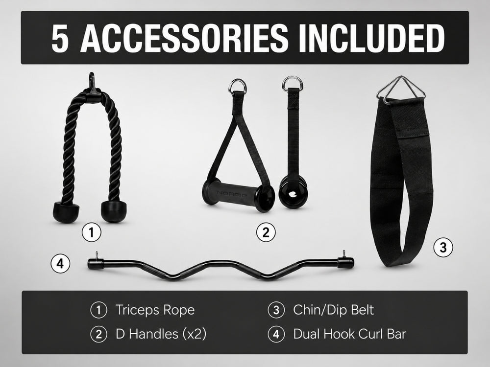 5 ACCESSORIES INCLUDED