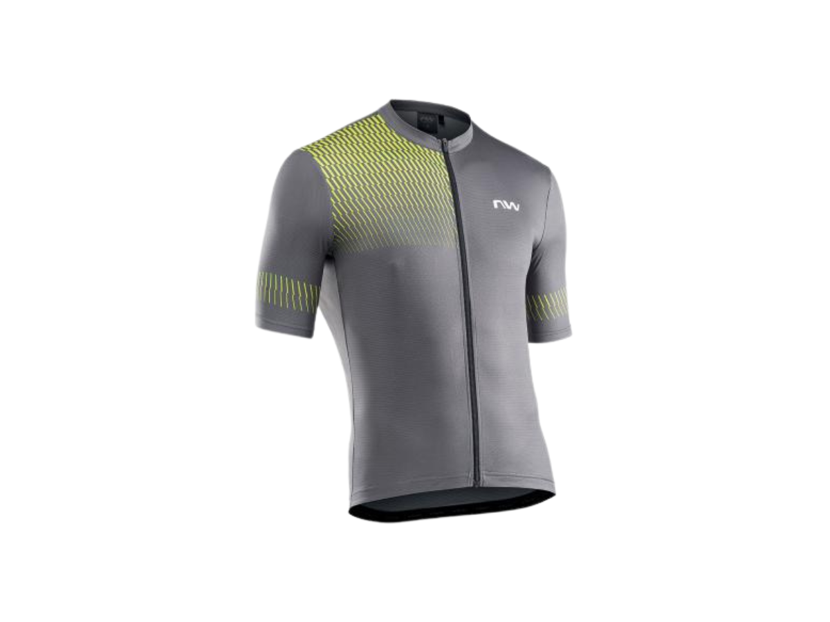 Northwave Origin Jersey - Dark Grey/Ylw Fluo