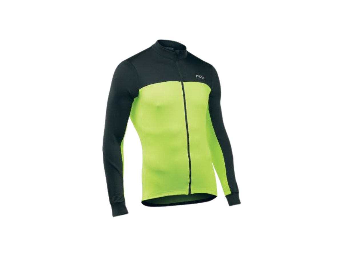 Northwave Force 2 LS Jersey - Black/Yellow.Fluo
