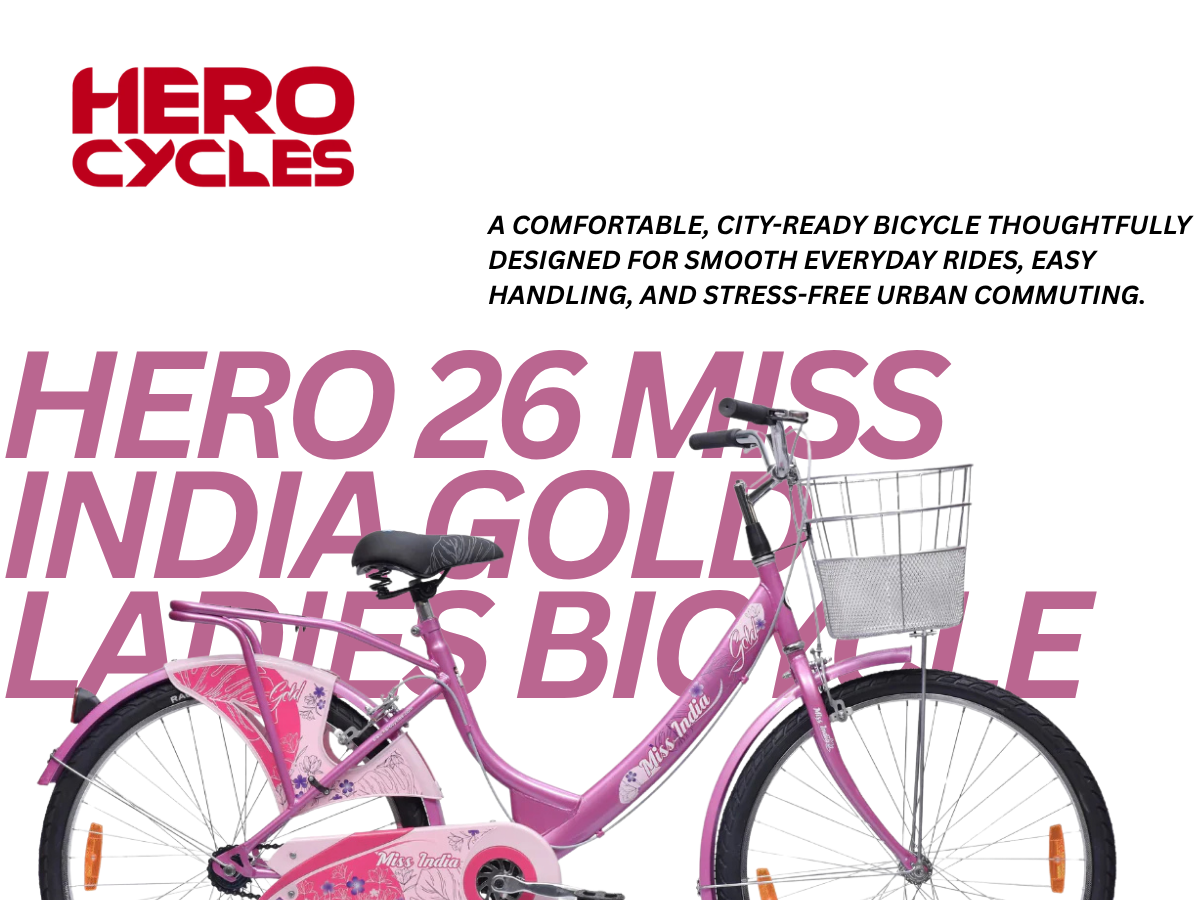 bicycle for womens in india Hero – Hero 26 Miss India Gold Ladies Bicycle – ChooseMyBicycle